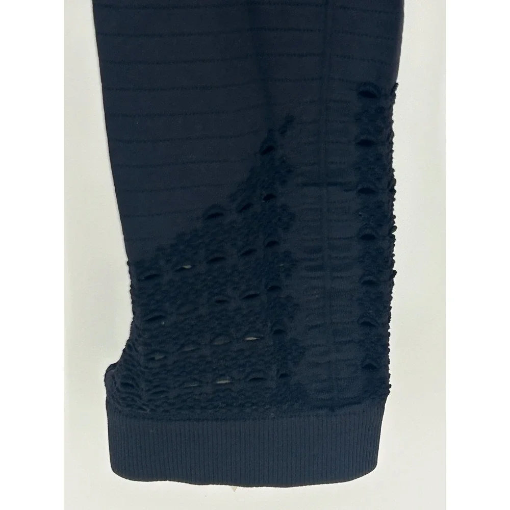 Gymshark Women's Black Razor Cut Out Leggings In Small- Athleisure Activewear